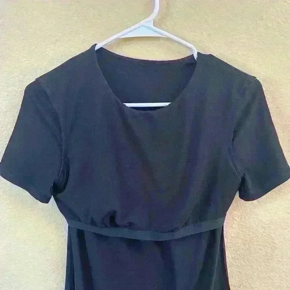 Theory “Gathered Tee” Short Sleeve Dress Black Size Small EUC! - Picture 7 of 7